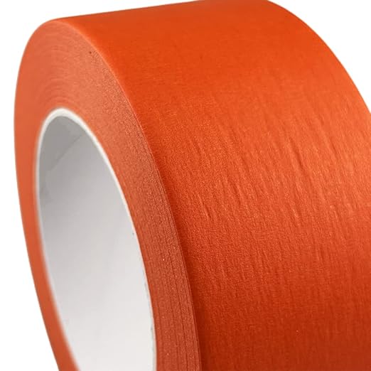 Wide Masking Tape, Orange Painters Tape for Home, Office, School Stationery, DIY Art, Crafts, Labeling (3 Inch X 55 Yards)