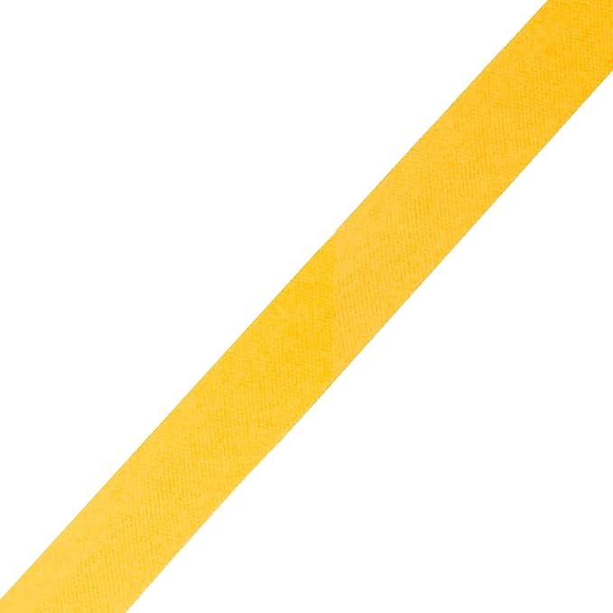 Mandala Crafts 55 Yards 1 Inch Mustard Yellow Double Fold Bias Tape for Sewing - Bias Binding Tape for Quilting Binding, Hemming, Seam, and Fabric Piping