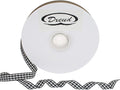 Gingham Ribbon 50 Yard Each Roll 100% Polyester Woven Edge (3/8" x 50 Yards, Black)