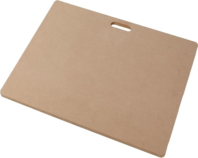 Calpalmy Clay Wedging Board with Convenient Built-in Handle - 12 x 18" Portable Clay Board for Ceramics, Clay Crafts, and Pottery - Sturdy 9mm Thickness MDF Tote Board for Clay Art Enthusiasts