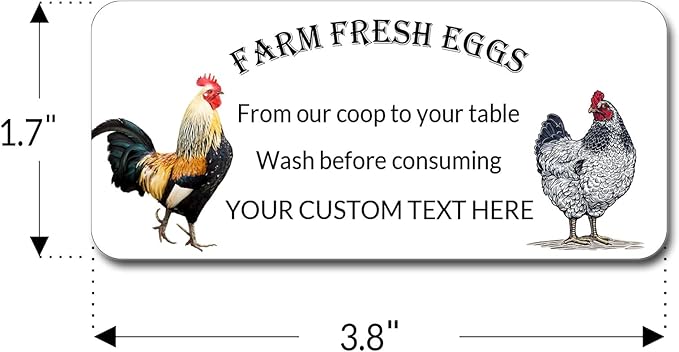 (Made in USA) Custom Carton Stickers Labels for Egg, Personalized Packaging Sticker Label Customized cartons Sticke Lable