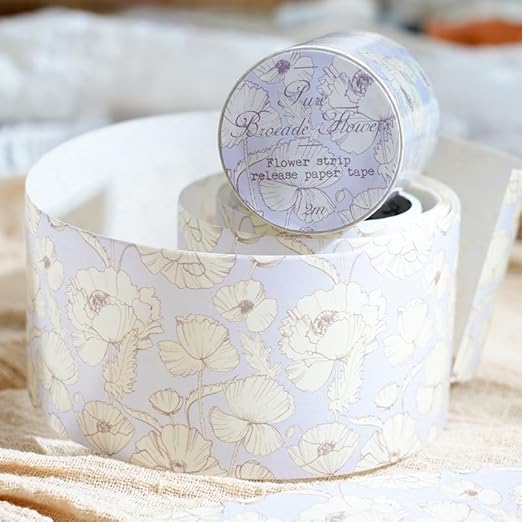 Alideco 6pcs Decorative Adhesive Tapes Fresh Literary Girl Botanical Flower Landscape PET Tape Great for Bullet Journal Supplies, Arts, Scrapbook, DIY Crafts, Planners (wujinglianxia)