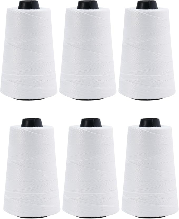 2200 ft Roll Thread Cones for Heavy Duty Bag Sewing Closer - Portable Electric Bag Sewing Machines Compatible High Strength Single-Ply Thread Set - Nylon, Bracelet Making, Burlap, Bag Closing