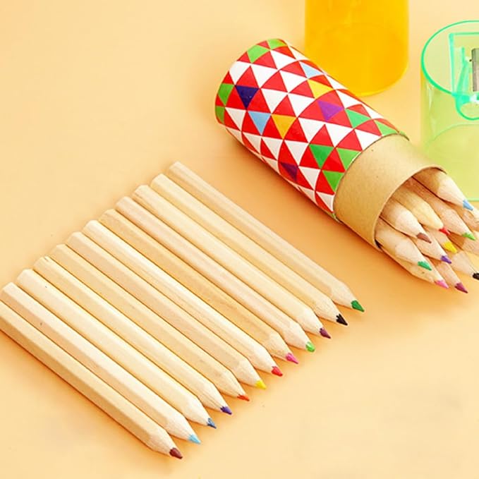 50 Packs/300pcs Mini Drawing Colored Pencils, 3.5 Inch Portable Painting Pencil for Kid 6 Different Color Pencils in Bulk, Children Painting Classroom School Birthday Wedding Christmas Party Favors
