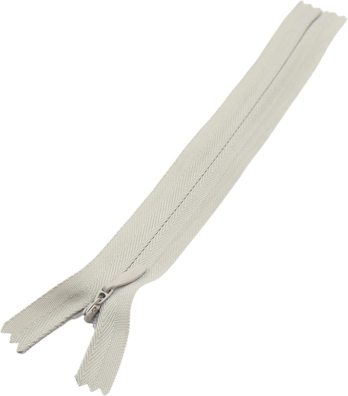 Leekayer 3# 4 Inch Invisible Zipper for DIY Tailor Sewing Craft 10cm Grey Nylon Zippers Closed End Bulk 10 PCS/Pack (Grey,4")