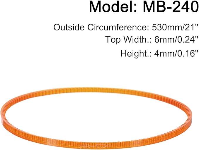 uxcell 4pcs MB Series Standard Sewing Machine Belts MB-530 Motor Drive V Belt, 530mm/21" Outside Circumference