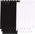 Amariver Zippers for Sewing - 100pcs Black & White Nylon Coil Zippers, 12 Inches, 2 Colors, 50 Pcs Per Color