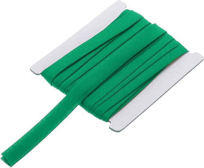 MECCANIXITY 1/2 Inch Double Fold Bias Tape Continuous Bulk Cotton Bias Tape for Sewing Seaming Quilting Hemming Binding Crafts (Dark Green 6 Yards)