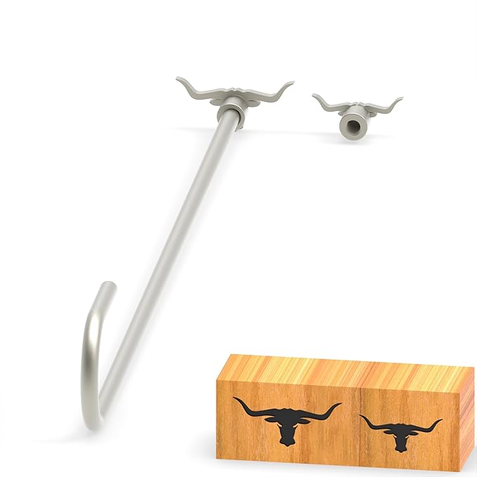 2Pcs Mini 1" & 1.3" Branding Irons, Longhorn Head Custom Wood Branding Iron Personalized for Wood Working, Leather Hats, Felt, Cowhide, BBQ & Bread Logo, Steak Branding Iron for Food (007#)