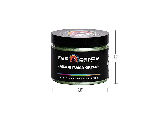 Eye Candy Premium Mica Powder Pigment “Arashiyama Green” (50g) Multipurpose DIY Arts and Crafts Additive | Woodworking, Bath Bombs, Resin, Paint, Epoxy, Soap, Nail Polish (Arashiyama Green, 50G)