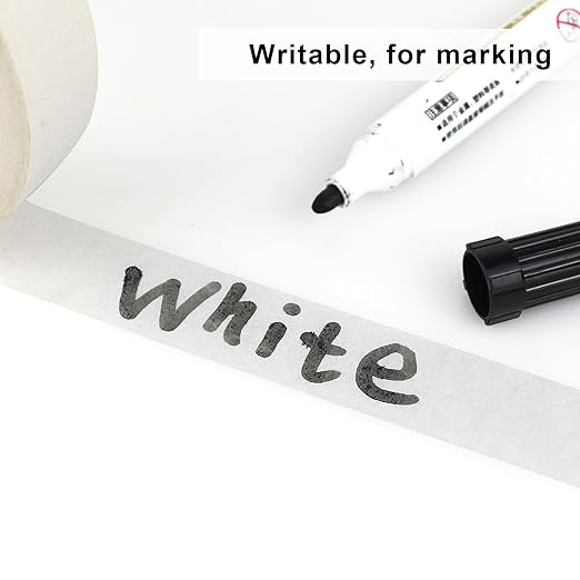 3 Pack White Masking Tape - Painters Tape 0.25 Inch Wide - Multi-Surface, Water Resistant, Indoor & Outdoor Use - 270FT Total - Artist Tape for Paint, Wall, Car, DIY (#4010)