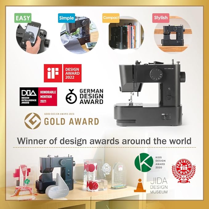 AXE YAMAZAKI sewing machines MM-10 | Portable & Super Lightweight Light Duty Sewing machine For Beginners,Designed in JAPAN,Foot Pedal, Mini sewing machine,Great for Beginners,
