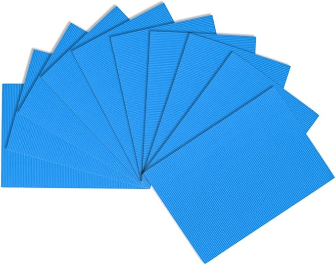 uxcell 10pcs Corrugated Cardboard Paper Sheets,Blue,7.87-inch x 11.90-inch,for Craft and DIY Projects