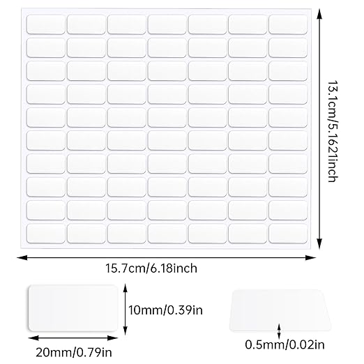 JANYUN 280 Pcs Mounting Putty, Double Sided Sticky Dots Removable Poster Putty Clear Sticky Tack for Wall Hanging Pictures Putty for Home Office Decor (20x10mm)
