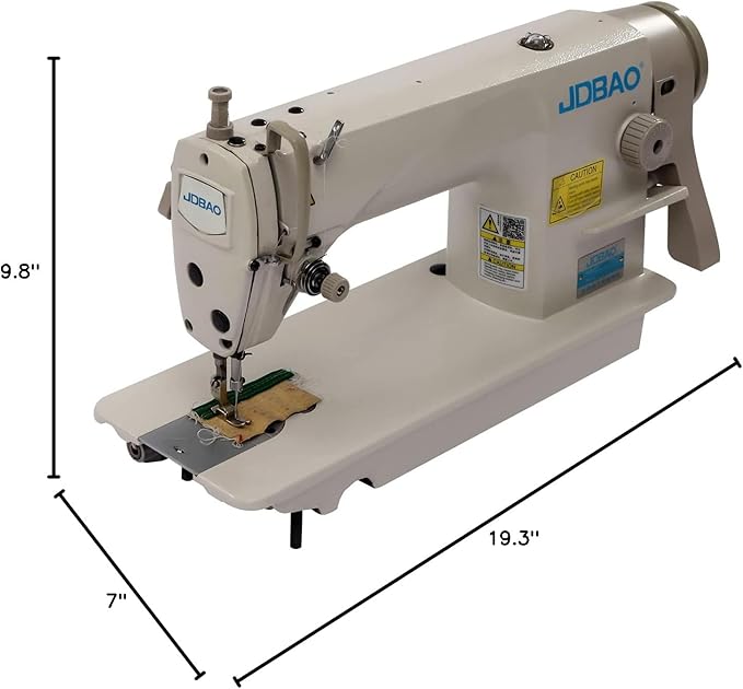 6500RPM Industrial Sewing Machine with Motor, 110V 550W Commercial Heavy Duty Grade Leather Upholstery Sewing Machine Pure Copper Motor Foot Pedal for Tailors Alteration Stores DIY