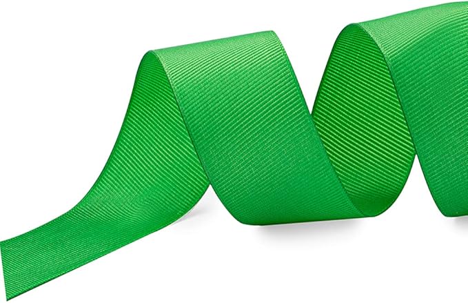 LIUYAXI 1-1/2" X 50 Yards Solid Green Grosgrain Ribbon, Perfect for Crafts, Wedding Decor, DIY Hair Accessories, Sewing, Gift Package Wrapping and More