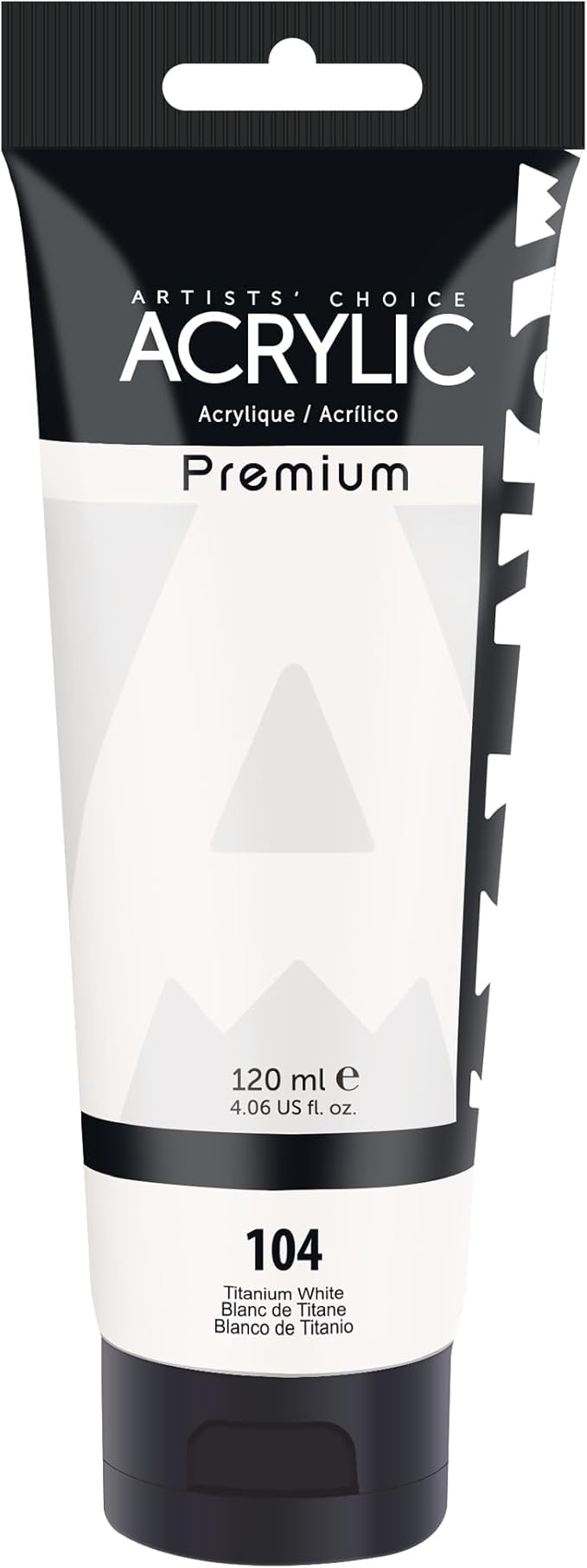 AUREUO Titanium White Acrylic Paint, 4 Fl Oz / 120ml Single Tube, Rich Pigment Art Craft Paints for Canvas, Rocks, Wood, Ceramic, Fabric - Art Supplies for Beginners, Professionals, Artists