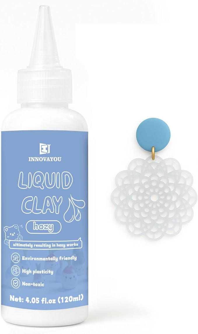 INNOVAYOU 120ml Hazy Liquid Polymer Oven-Bake Clay, Baking Molding, Very for DIY Decorations, Jewelry, Toys, Household Items