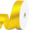 1-1/2" x 100 Yards Satin Ribbon - Yellow Silk Ribbon with Spool - Ideal for Gift Wrapping, Floral Bouquets, Crafts, Wedding Party Decorations, Christmas and Sewing Projects