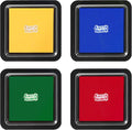 CraftyManor 4 Colors Washable Stamp Pad Finger Paint, Latex Foam Fingerprint Inkpad, Water Base Ink Stamps Pads (4 Colors-02)