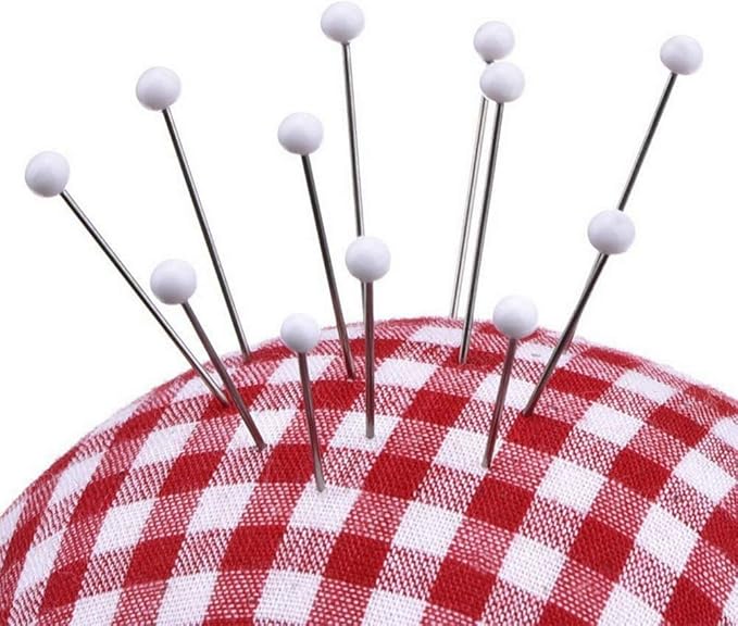 250 Pieces Sewing Pins Ball Glass Head Pins Straight Quilting Pins for Dressmaker Jewelry Decoration, White