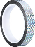 PATIKIL Prism Tape 0.8 Inch x 55 Yards, Holographic Metalized Reflective Adhesive for Detailing Accent Wall Decor Art, Silver
