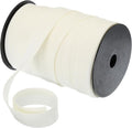 MECCANIXITY 1 Inch Double Fold Bias Tape Polyester Continuous Bulk Bias Tape for Sewing,Seaming Quilting Hemming Binding Crafts (Beige White 55 Yards)