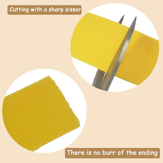 1.5 inch Gold Wide Elastic Band for Sewing 10 Yards Double-side Twill Woven Elasitc Stretch Heavy Knit Elastic Waistband for Pants Wigs DIY Crafts & Projects
