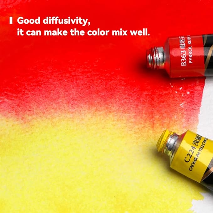 Paul Rubens Artist Watercolor Paint Set,24 * 5 ml Vibrant Colors, Watercolor Tubes for Profesional Artists&Hobbists, Art Supplies for Watercolor Painting, Comic, Illustration, Decoration