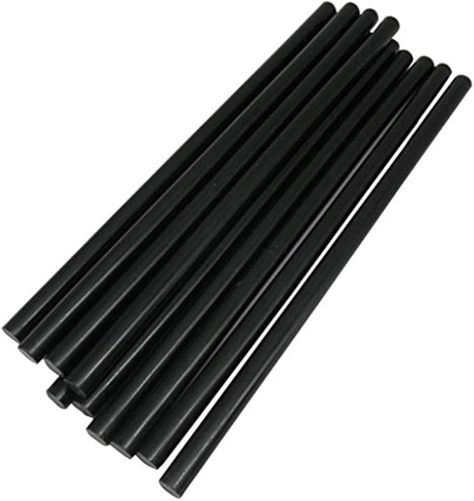TRENDBOX Pack of 10 Black 11mmx270mm - Hot Melt Glue Sticks Strips Melting Adhesive for Handmade Craft DIY Home Office Project Craftwork Fix & Repairs