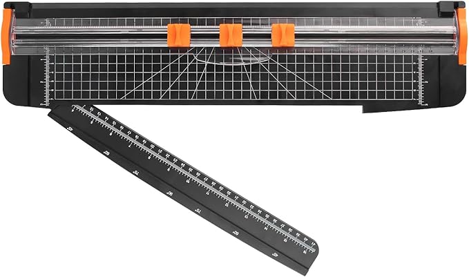 ZEQUAN Paper Cutter 18 inch, 18" Cut Length Large Paper Trimmer Slider for Craft Scrapbooking Cardstock, 3pcs Blade