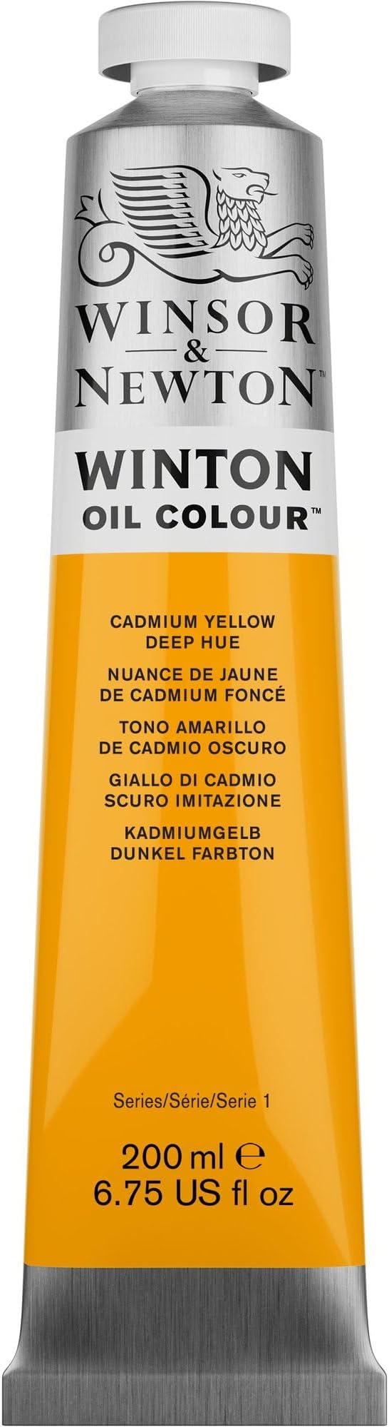 Winsor & Newton Winton Oil Color, 200ml (6.75-oz) Tube, Cadmium Yellow Deep Hue