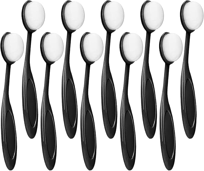 10 Pack Ink Blending Brushes for Card Making, Ink Blending Tool, Blender Brushes for Stamping Scrapbooking Stencil, Ink Blending Brush for Crafter Application Painting (Black Handles)