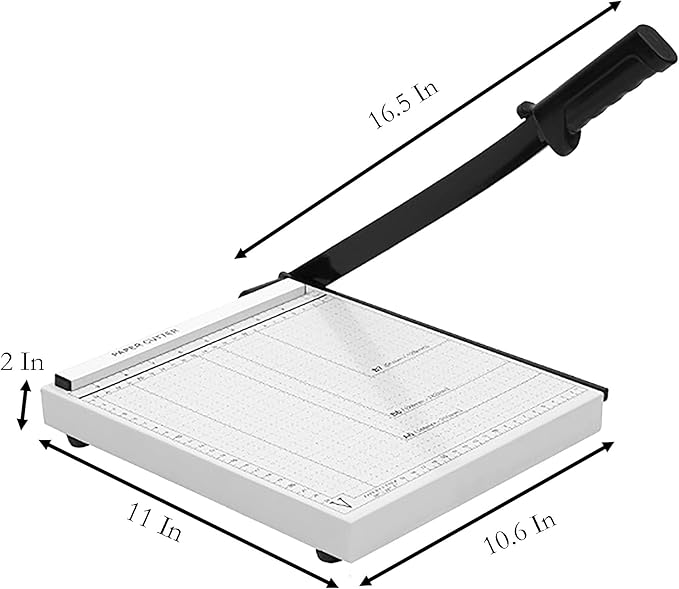 B5 Paper Cutter, 11 in x 10.6 in 15 Sheets Capacity Paper Trimmer for Coupon, Label, Cardstock, and Scrapbooking Craft for Office and Home (B5)