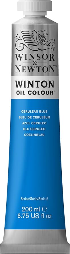 Winsor & Newton Winton Oil Color, 200ml (6.75-oz) Tube, Cerulean Blue