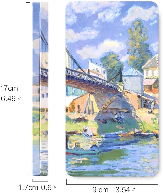 Portable Watercolor Tins Paint Palette with 40Pcs Empty Half Pans and Magnetic Squares, Small Travel Metal Paint Box with Acrylics Painting Art Drawing. Bridge