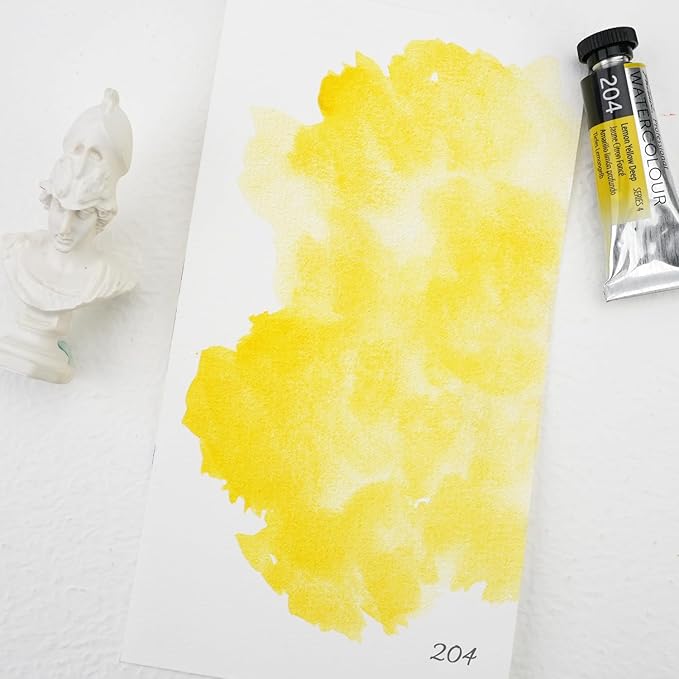 PHOENIX Professional Watercolor Paint Single Tube - 0.47 Fl Oz / 14ml - Lemon Yellow Deep