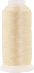 Mandala Crafts Ivory Heavy Duty Thread - 1500 Yds Tex 90 Bonded Polyester Threads for Sewing Drapery, Jeans, Leather, Hair, Outdoor Marine Upholstery