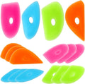 Sherr 12 Pcs Soft Rubber Rib for Pottery Clay Silicone Ceramics Tools Multi Styles Pottery Rubber Clay Ceramic Ribs for DIY Smooths Shapes Sculpting Ceramics Tool(Charming Style,Bright Color)