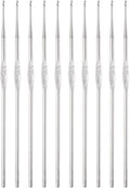 uxcell Stainless Steel Crochet Hook 0.85mm US Size 13 Knitting Needles for DIY Craft Yarn 10Pcs