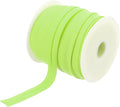 MECCANIXITY 1/2 Inch Single Fold Bias Tape Polyester Continuous Bulk Bias Tape for Sewing, Seaming Quilting Hemming Binding Crafts (Fluorescent Green 25 Yards)