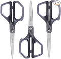 LIVINGO Scissors All Purpose for Office - 3 Pack 8 Inch Sharp Stainless Steel Heavy Duty Fabric Paper Cutting Shears for Crafts, Sewing School Home Use