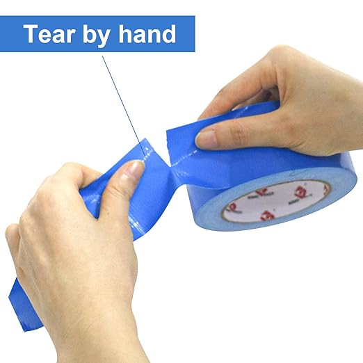 BOMEI PACK 2Inch Blue Duct Tape Heavy Duty,2 Inch x 60 Yards,Waterproof and Tear by Hand,Strong Strength,Residue Free,Flexible and All Weather-Value for Repair,Home and Professional Use (Blue)