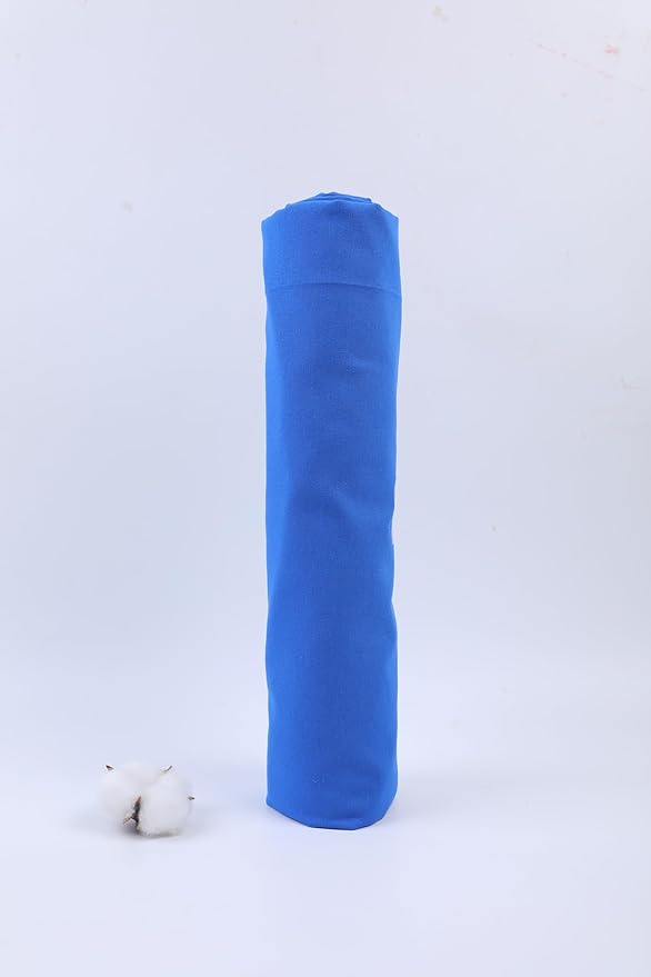 Sapphire BlueCotton Fabric for Sewing 59 Inch Wide Natural 100% Cotton Poplin Fabric by The Yard Soft Embroidery Cotton Material Apparel Cloth (Sapphire Blue, 3 Yard)