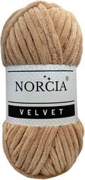 Soft Velvet Yarn Chenille Yarn for Crocheting Super Bulky 100g (74.3 yds) Baby Blanket Yarn for Knitting Amigurumi Yarn Fancy for Crochet Weaving Craft (Camel, 1 Skein)