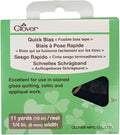Clover 700-1128 Quick Fusible Bias Tape, 1/4-Inch Wide by 11-Yard, Black