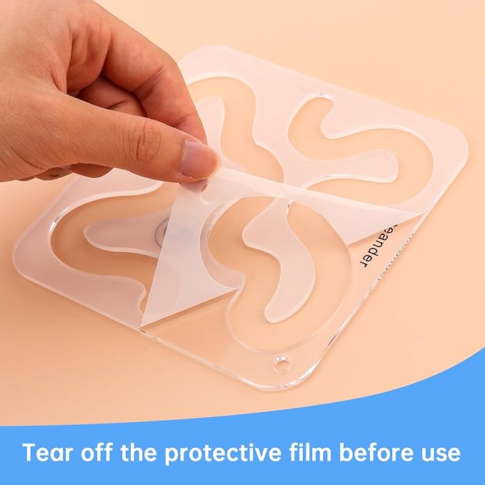 3 Pcs Acrylic Free Motion Quilting Rulers and Templates Set for Machine Quilting/DIY Quilting & Patchwork (3)