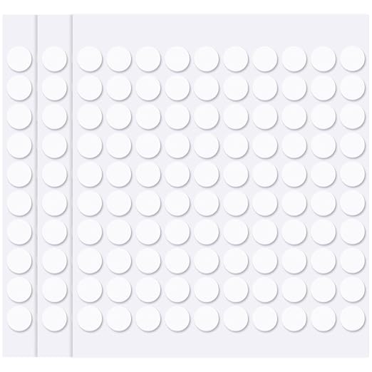 300pcs Foam Dual-Adhesive Dots, Self-Adhesive Mini Foam Dot Circles, Round EVA Tape for Wall Decoration Poster Greeting Cards Birthday Cards Invitation DIY Crafts- White