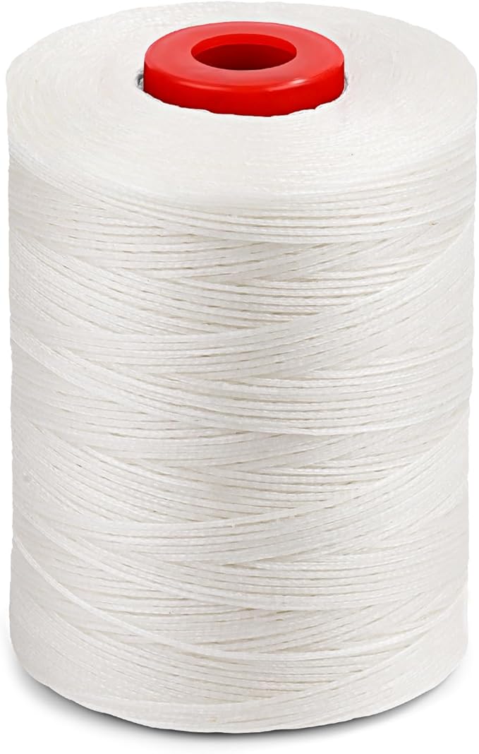 BUTUZE Waxed Thread, 550Yards Leather Thread for Hand Sewing, Wax String, Heavy Duty String Flat Waxed Linen for Leather Sewing Book Binding, Shoes, Craft