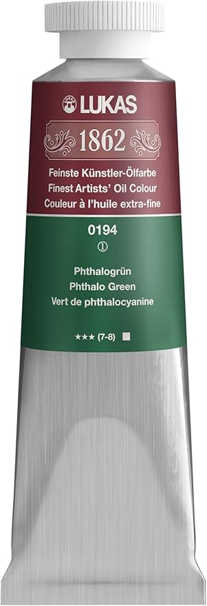 LUKAS 1862 Oil 37 ml – Professional Quality Oil Paint – Phthalo Green